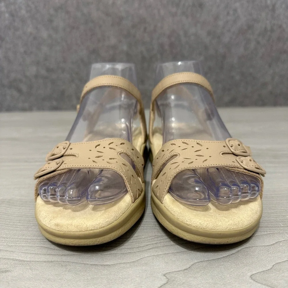 SAS Duo Sandals Womens 5.5 M Tan Leather‎ Comfort Triple Strap Buckle Shoes
